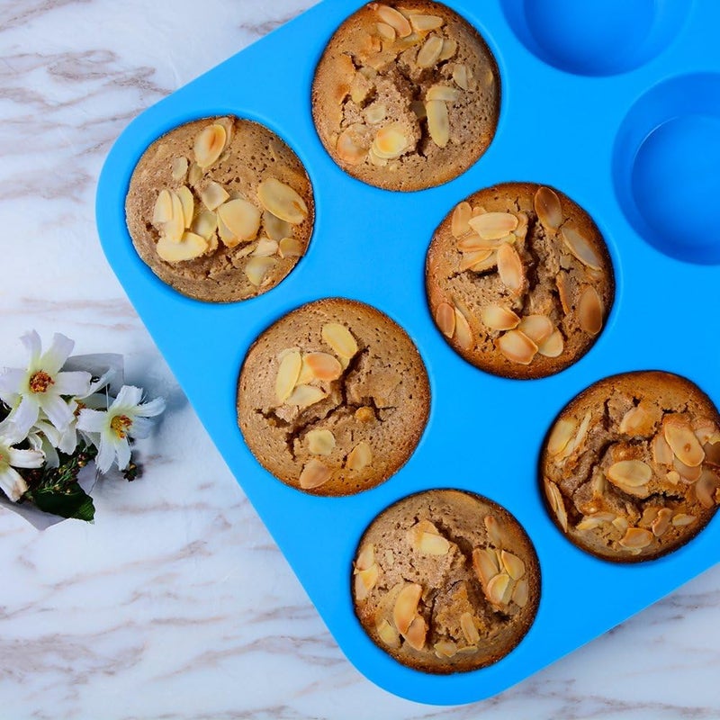CAKETIME Silicone Muffin Pan - Cupcake Pan, Mini Loaf Pan Silicone Baking Molds Food Grade 3-Pack - Image 5